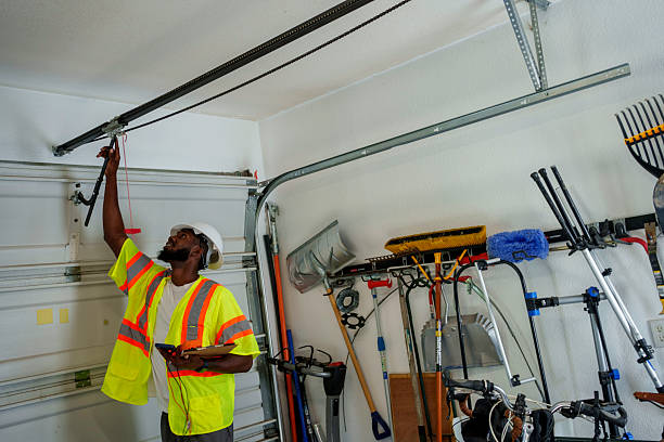 Professional Garage Door Panel Replacement technician working in Lake County County, MT